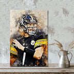 Ben Roethlisberger Celebrity Sports Art Poster School Dining Room Decoration 6 Canvas Wall Art Poster Decor Gift