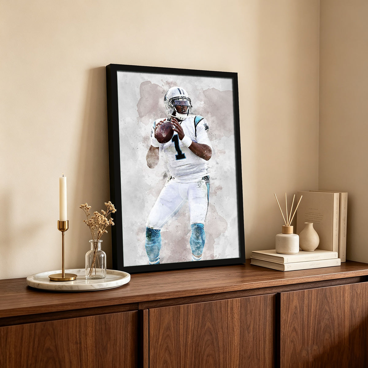 Cam Newton Celebrity Sports Art Poster School Dining Room Decoration 1 Canvas Wall Art Poster Decor Gift