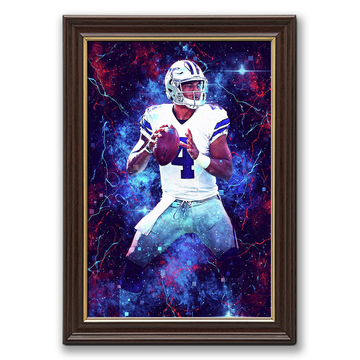 Dak Prescott Sports Celebrity Art Deco Poster 2 Canvas Wall Art Poster Decor Gift
