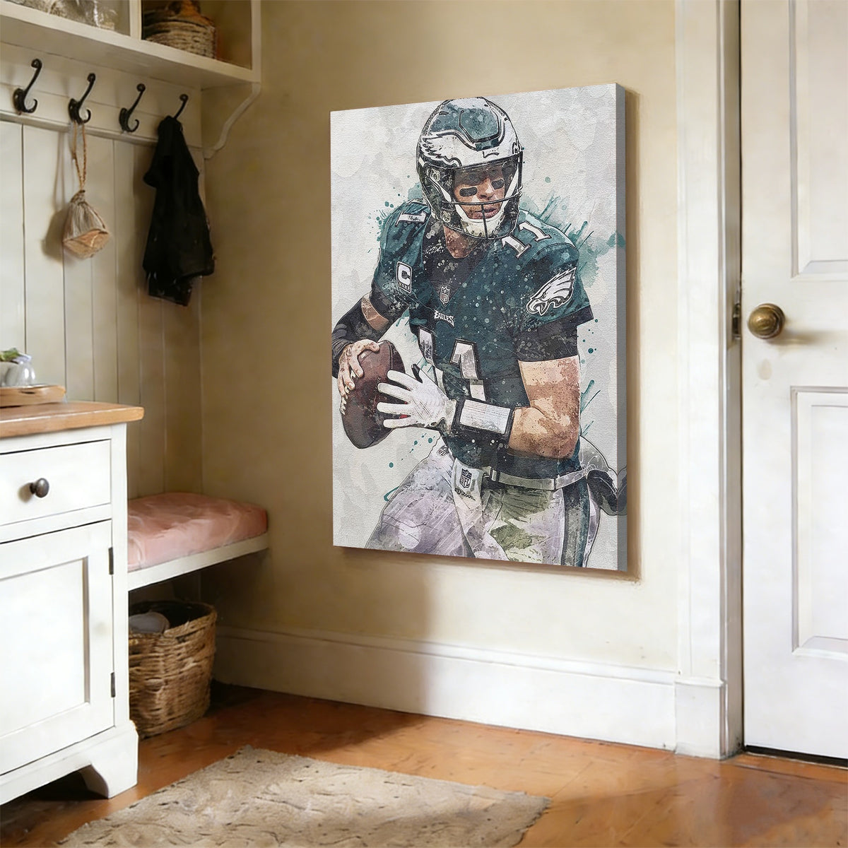 Carson Wentz Celebrity Sports Art Poster School Dining Room Decoration 8 Canvas Wall Art Poster Decor Gift