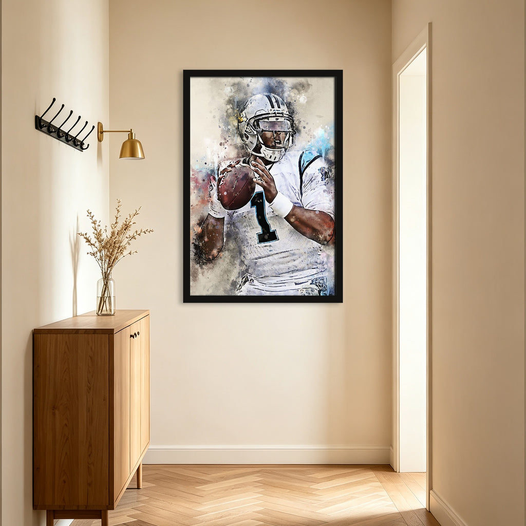 Cam Newton Celebrity Sports Art Poster School Dining Room Decoration 6 Canvas Wall Art Poster Decor Gift