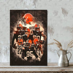 Baker Mayfield Kareem Hunt Austin Hooper Denzel Ward Art Sports Decorative Poster School Dormitory 1 Canvas Wall Art Poster Decor Gift
