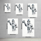 Carson Wentz Art Sports Decorative Poster School Dormitory 9 Canvas Wall Art Poster Decor Gift