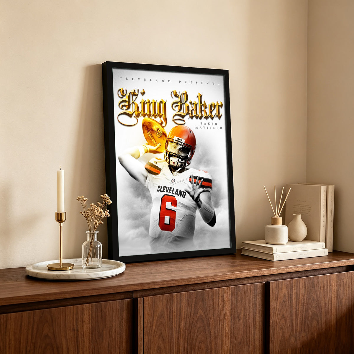 Baker Mayfield Celebrity Sports Art Poster School Dining Room Decoration 4 Canvas Wall Art Poster Decor Gift