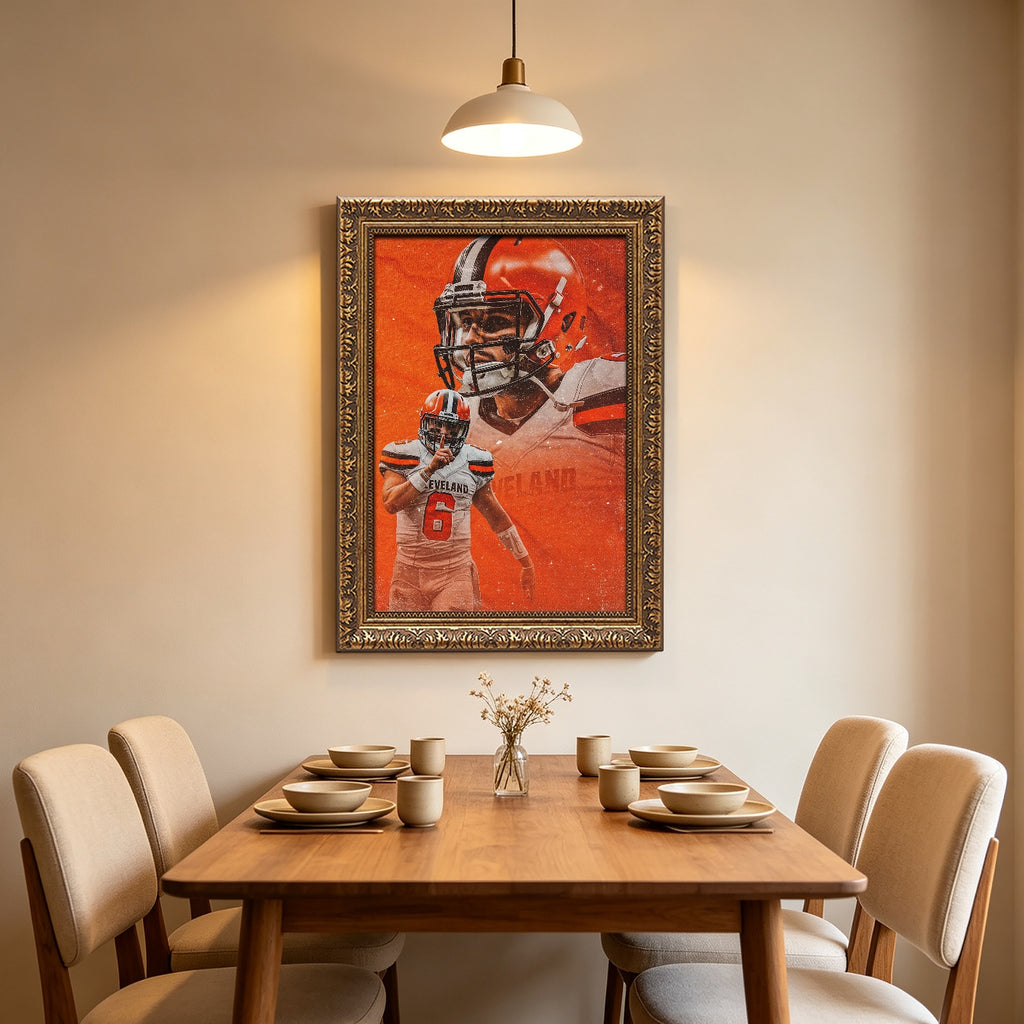 Baker Mayfield Sports Celebrity Art Deco Poster 7 Canvas Wall Art Poster Decor Gift