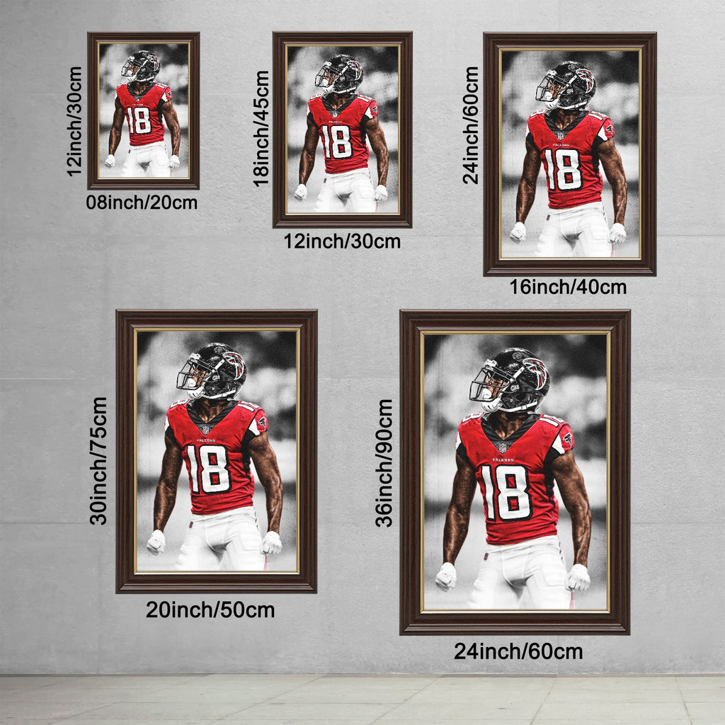Calvin Ridley Art Sports Decorative Poster School Dormitory 9 Canvas Wall Art Poster Decor Gift