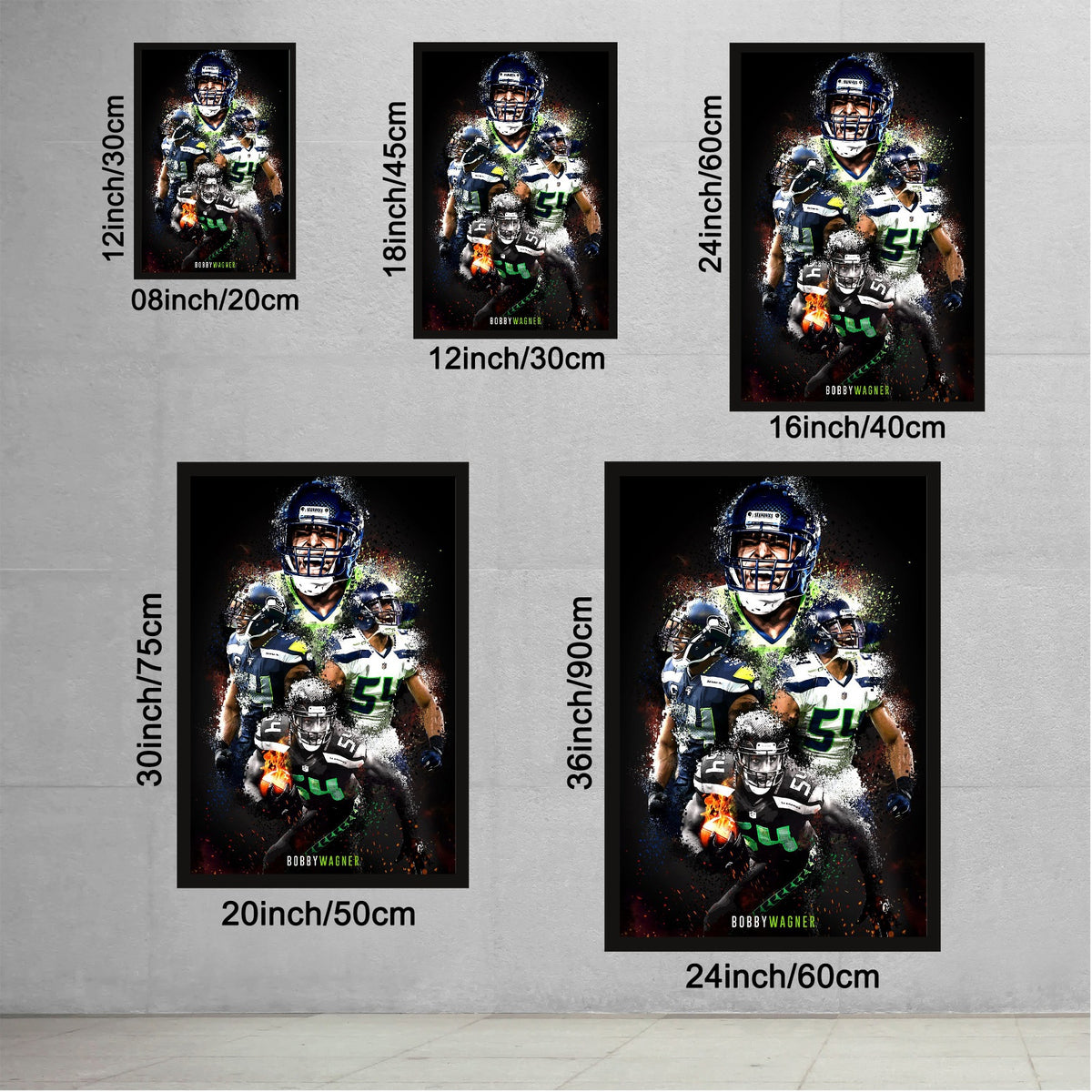 Bobby Wagner Celebrity Sports Art Poster School Dining Room Decoration 9 Canvas Wall Art Poster Decor Gift