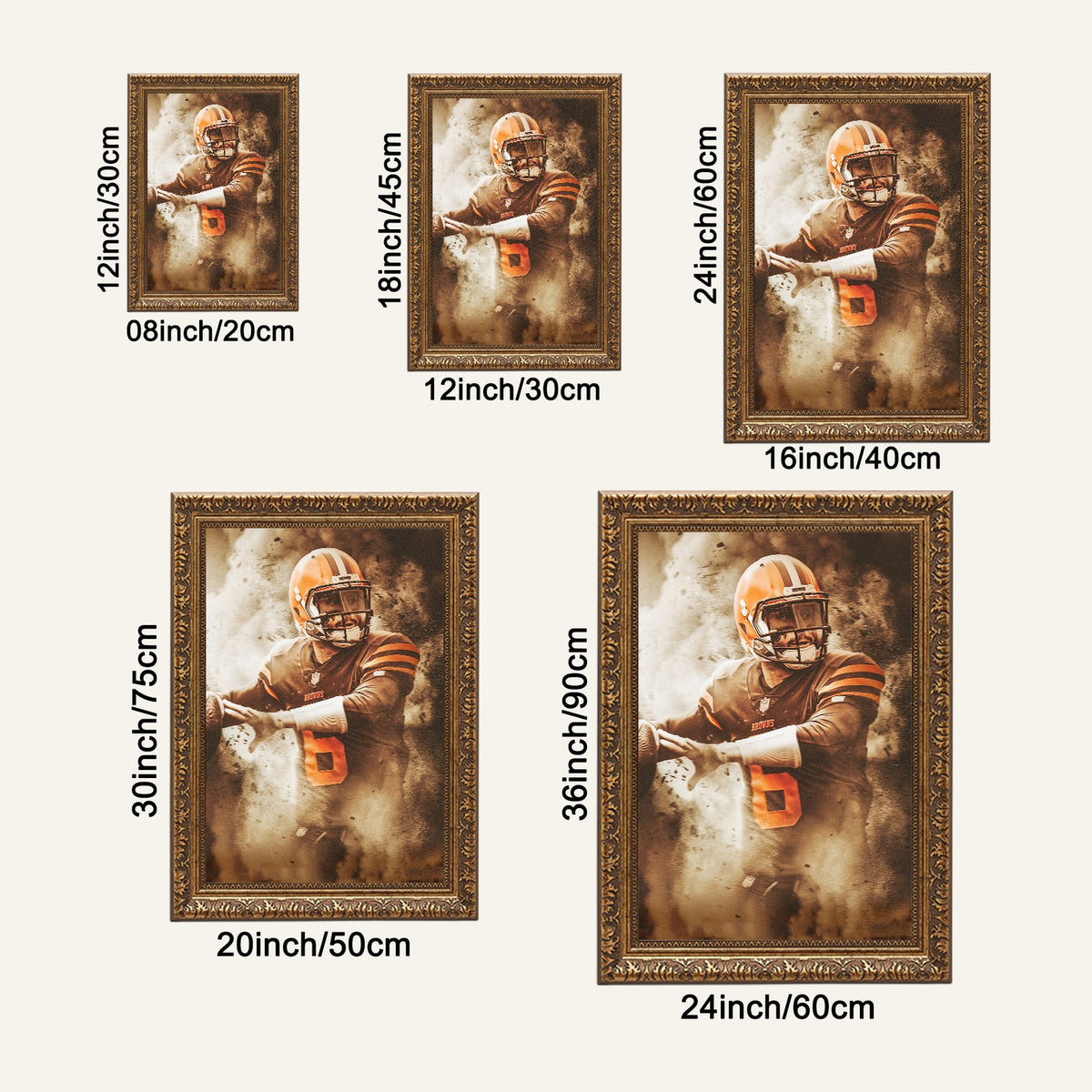 Baker Mayfield Art Sports Decorative Poster School Dormitory 3 Canvas Wall Art Poster Decor Gift