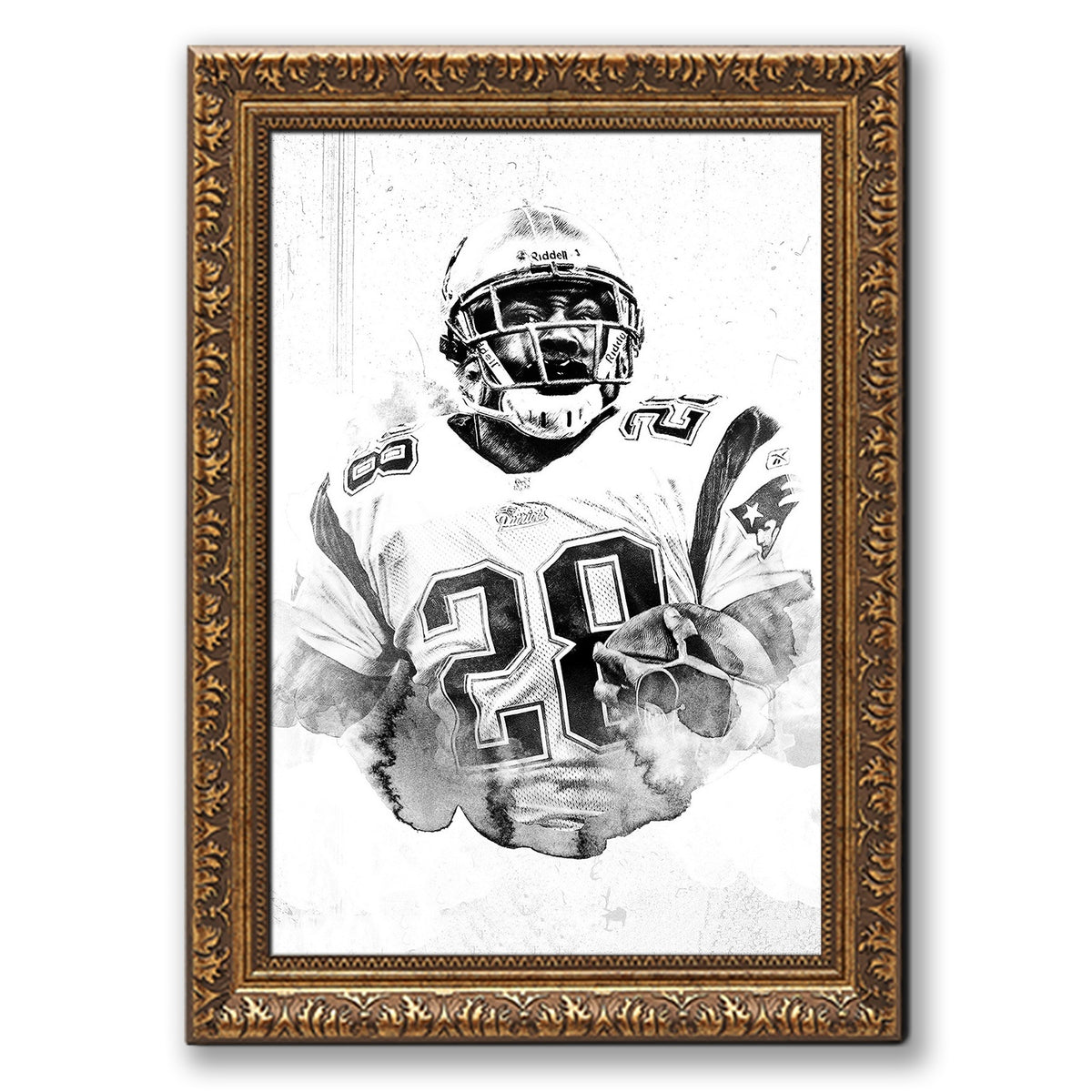 Corey Dillon Art Sports Decorative Poster School Dormitory 1 Canvas Wall Art Poster Decor Gift