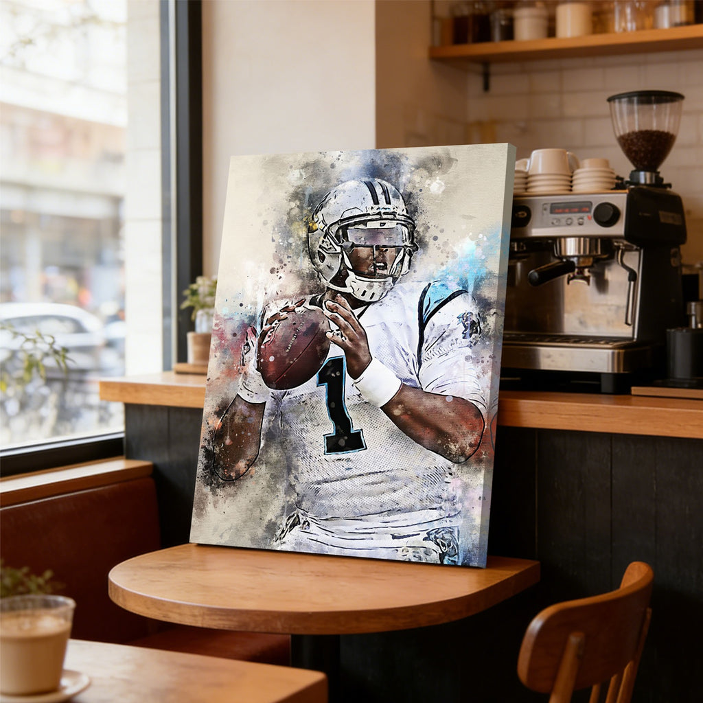 Cam Newton Celebrity Sports Art Poster School Dining Room Decoration 6 Canvas Wall Art Poster Decor Gift