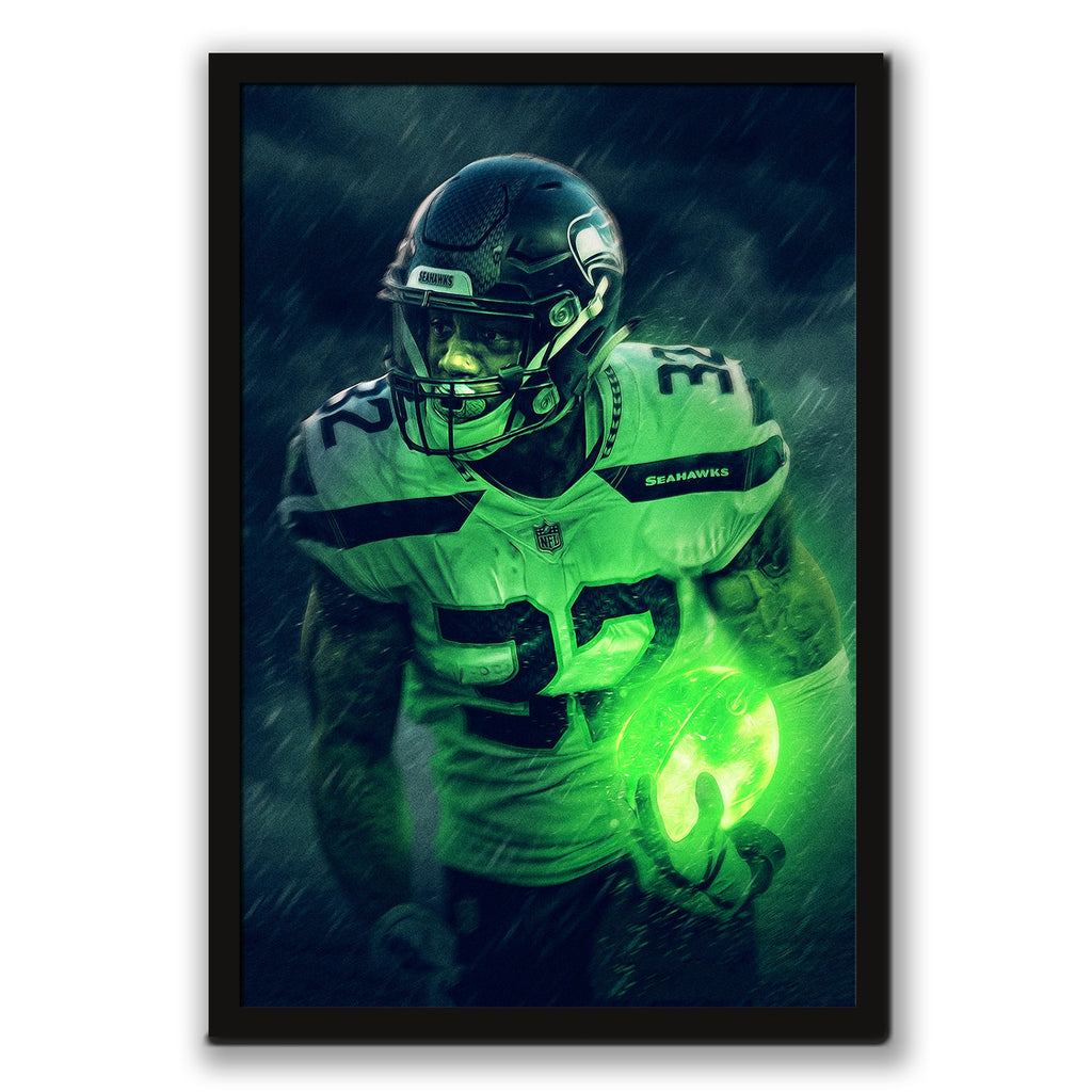 Chris Carson Art Sports Decorative Poster School Dormitory 3 Canvas Wall Art Poster Decor Gift