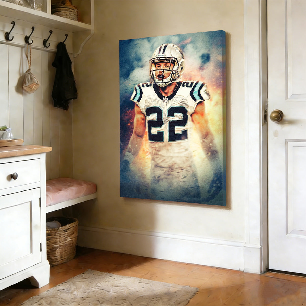 Christian McCaffrey Art Sports Decorative Poster School Dormitory 2 Canvas Wall Art Poster Decor Gift