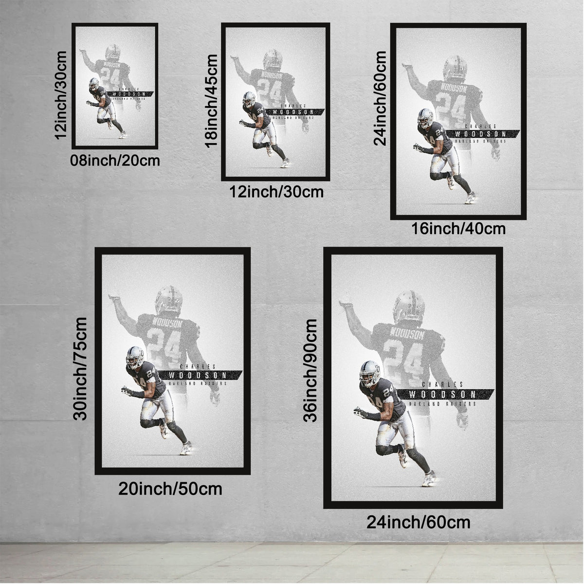 Charles Woodson Celebrity Sports Art Poster School Dining Room Decoration 6 Canvas Wall Art Poster Decor Gift