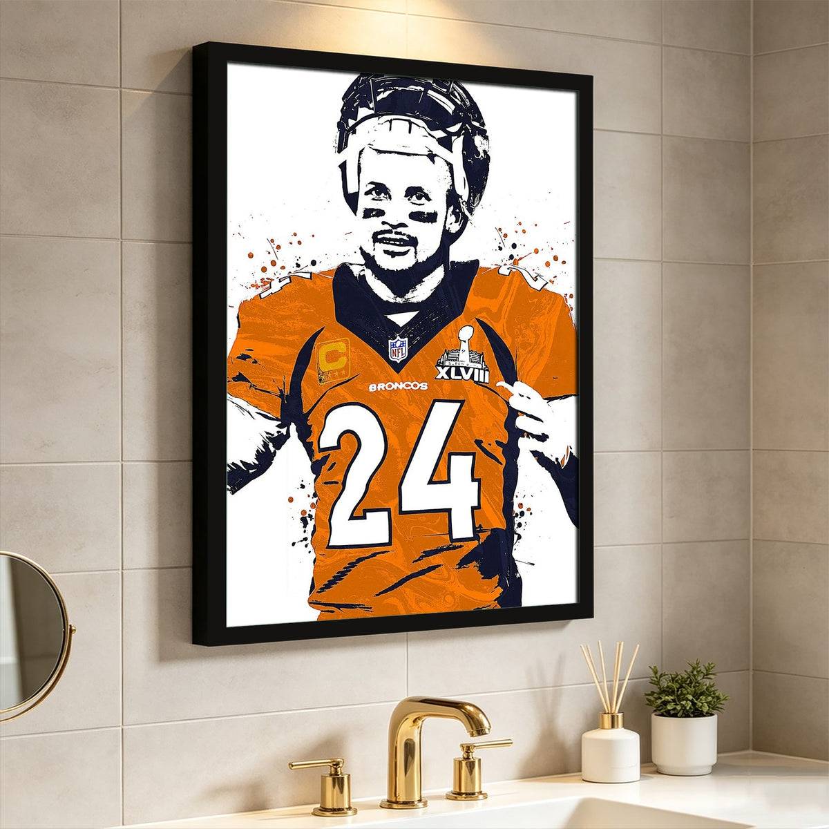 Champ Bailey Celebrity Sports Art Poster School Dining Room Decoration 1 Canvas Wall Art Poster Decor Gift