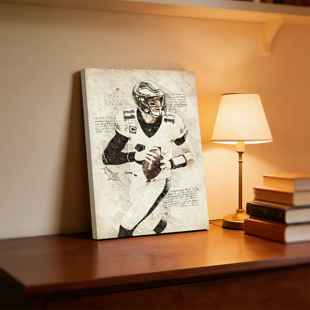 Carson Wentz Sports Celebrity Art Deco Poster 5 Canvas Wall Art Poster Decor Gift