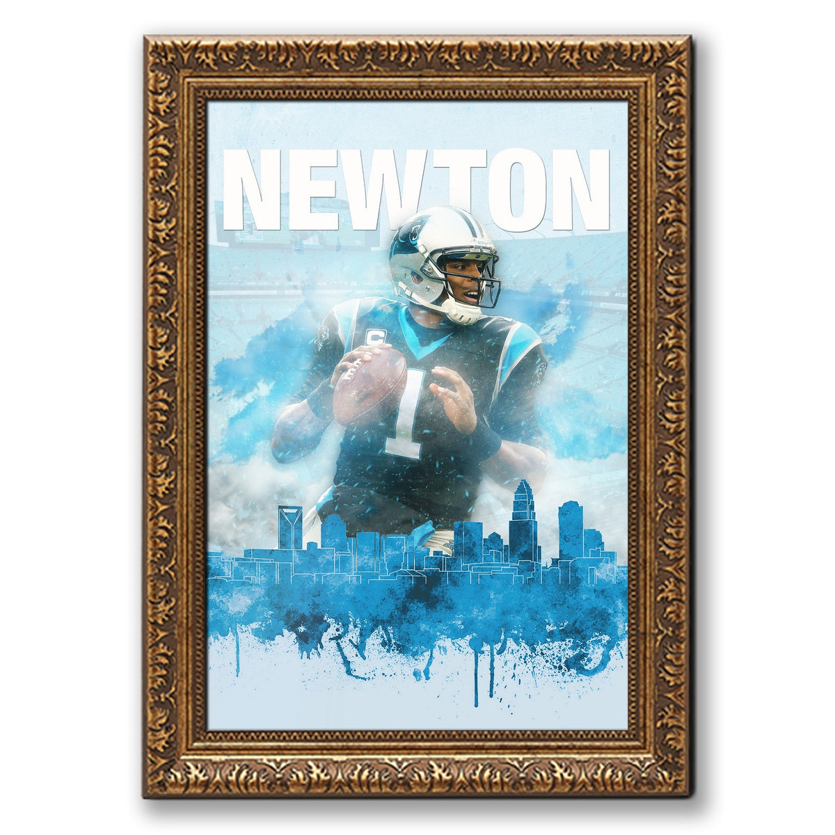 Cam Newton Sports Celebrity Art Deco Poster 4 Canvas Wall Art Poster Decor Gift