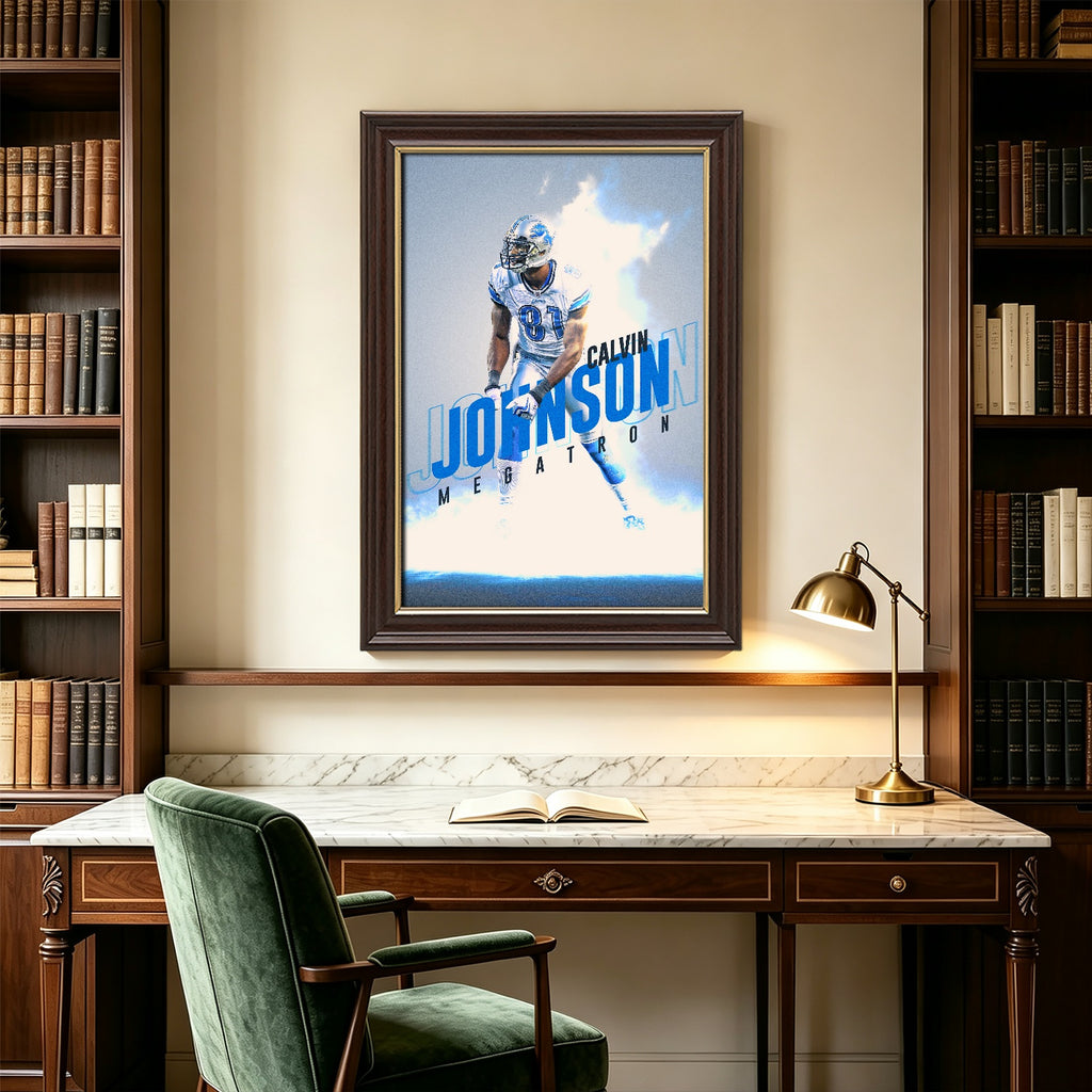 Calvin Johnson Celebrity Sports Art Poster School Dining Room Decoration 3 Canvas Wall Art Poster Decor Gift