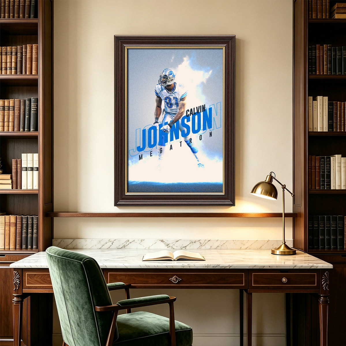 Calvin Johnson Celebrity Sports Art Poster School Dining Room Decoration 3 Canvas Wall Art Poster Decor Gift