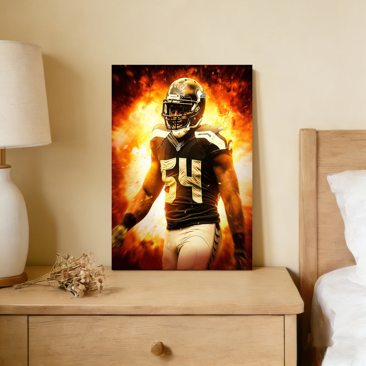Bobby Wagner Art Sports Decorative Poster School Dormitory 9 Canvas Wall Art Poster Decor Gift