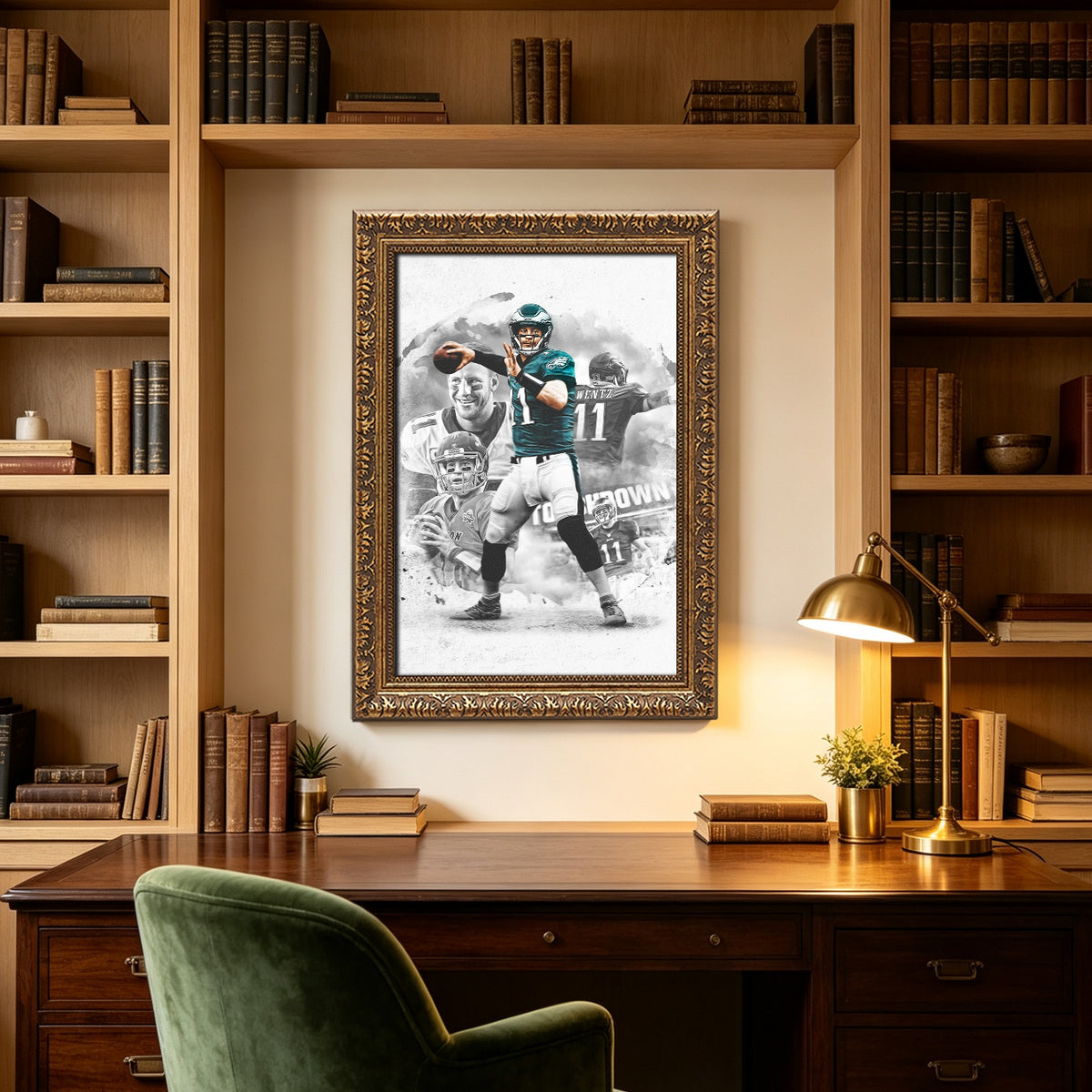 Carson Wentz Art Sports Decorative Poster School Dormitory 1 Canvas Wall Art Poster Decor Gift