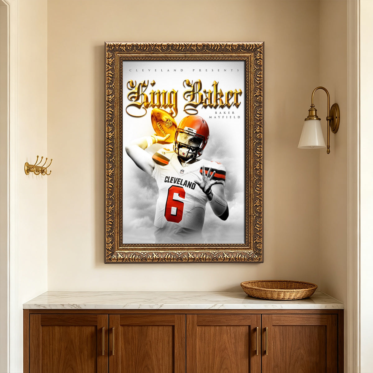 Baker Mayfield Celebrity Sports Art Poster School Dining Room Decoration 4 Canvas Wall Art Poster Decor Gift
