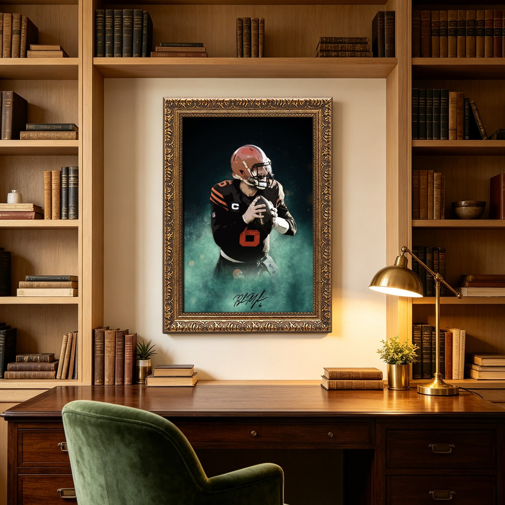 Baker Mayfield Celebrity Sports Art Poster School Dining Room Decoration 11 Canvas Wall Art Poster Decor Gift