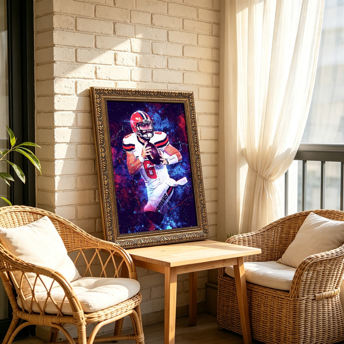 Baker Mayfield Sports Celebrity Art Deco Poster 1 Canvas Wall Art Poster Decor Gift