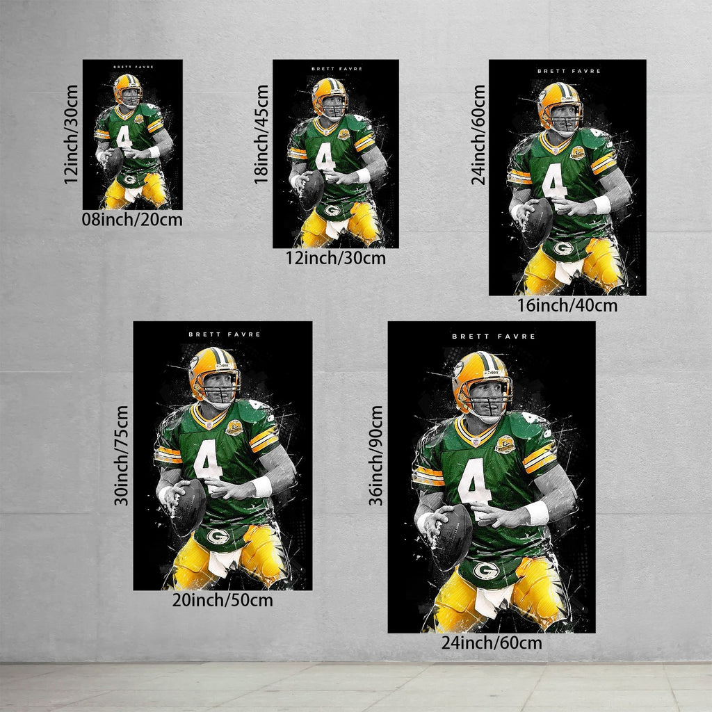 Brett Favre Art Poster 1 Canvas Wall Art Poster Decor Gift