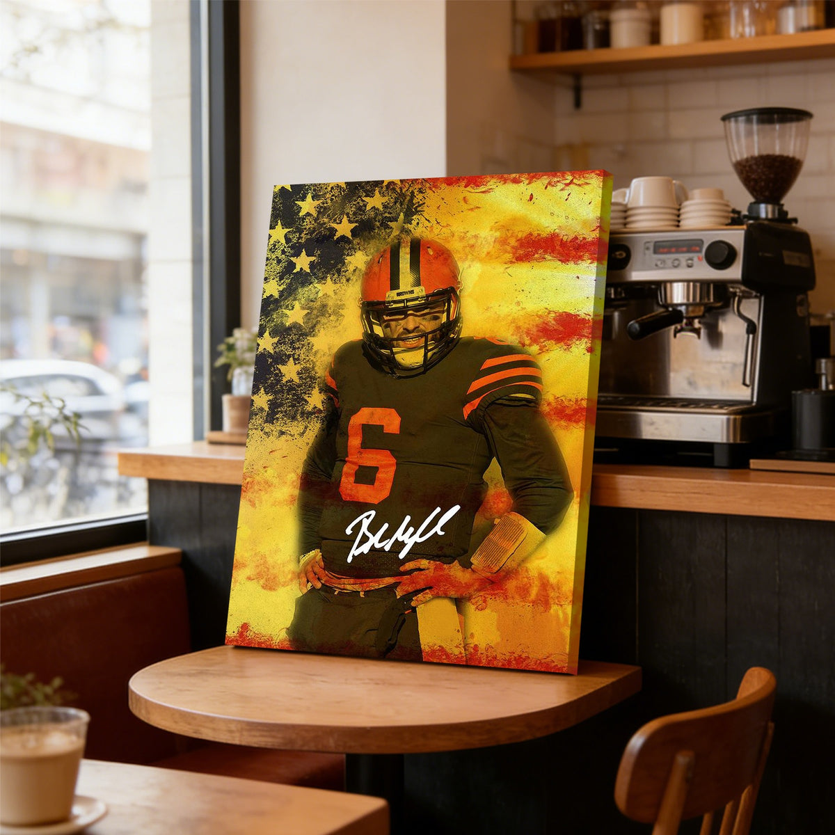 Baker Mayfield Sports Celebrity Art Deco Poster 4 Canvas Wall Art Poster Decor Gift