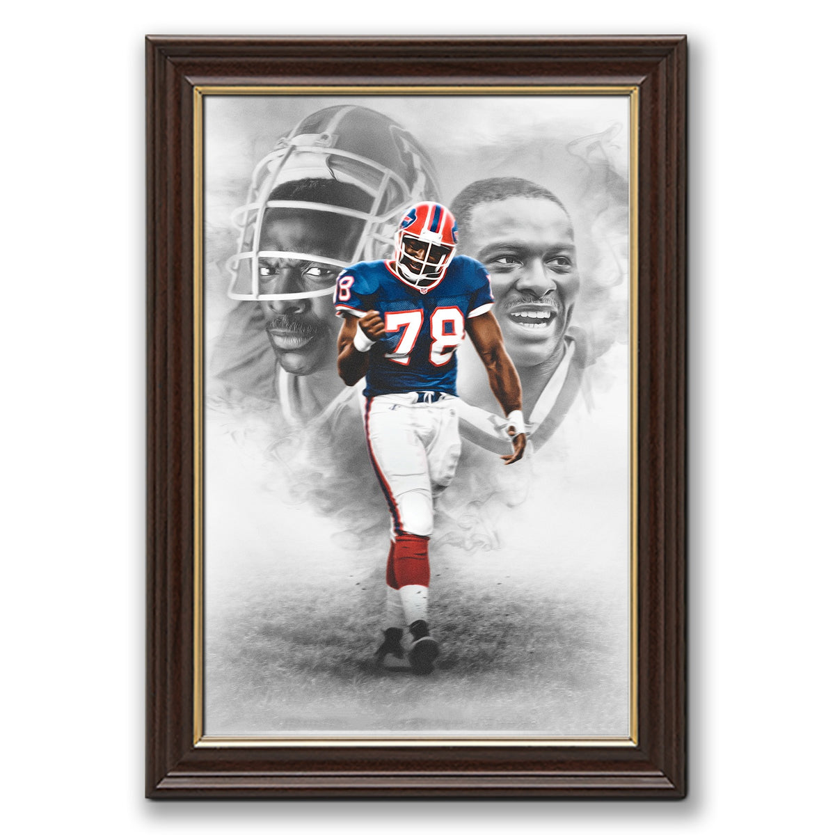 Bruce Smith Celebrity Sports Art Poster School Dining Room Decoration 0 Canvas Wall Art Poster Decor Gift
