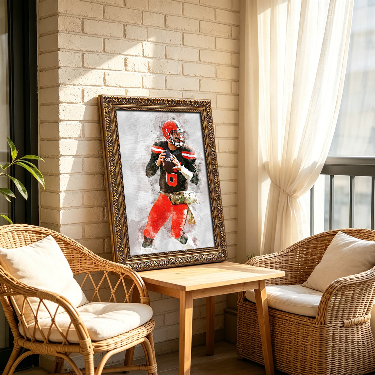 Baker Mayfield Celebrity Sports Art Poster School Dining Room Decoration 8 Canvas Wall Art Poster Decor Gift