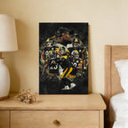 Ben Roethlisberger JuJu Smith Schuster TJ Watt Art Sports Decorative Poster School Dormitory 3 Canvas Wall Art Poster Decor Gift