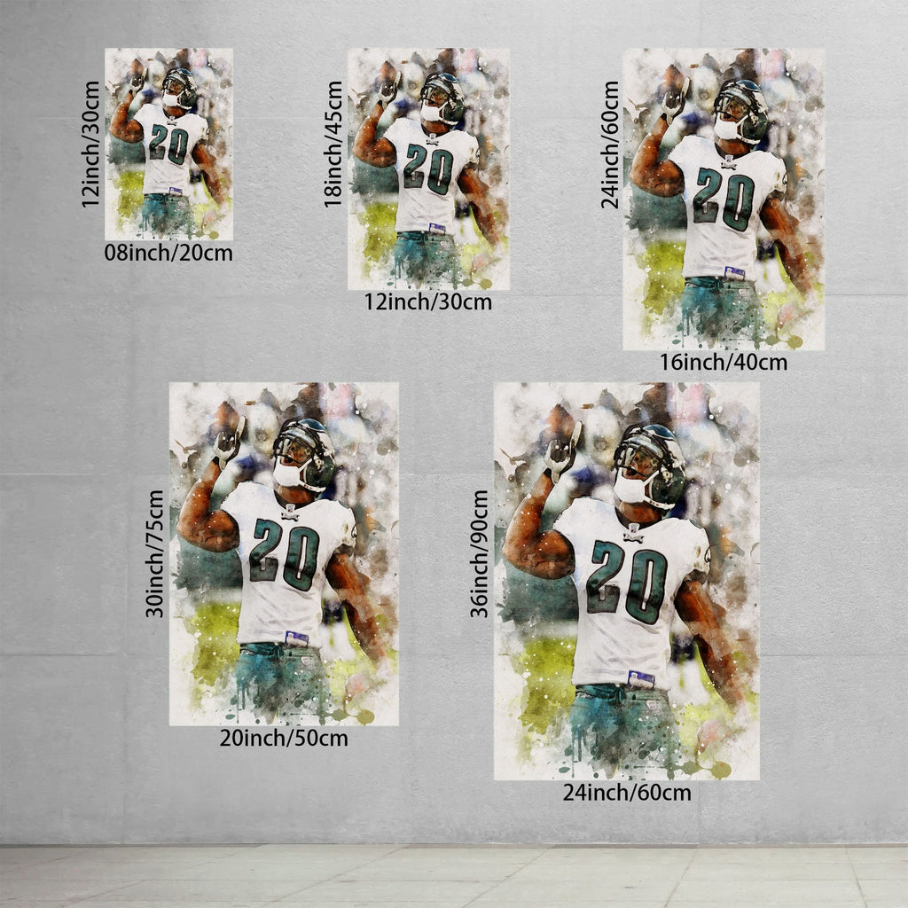 Brian Dawkins Art Poster 9 Canvas Wall Art Poster Decor Gift
