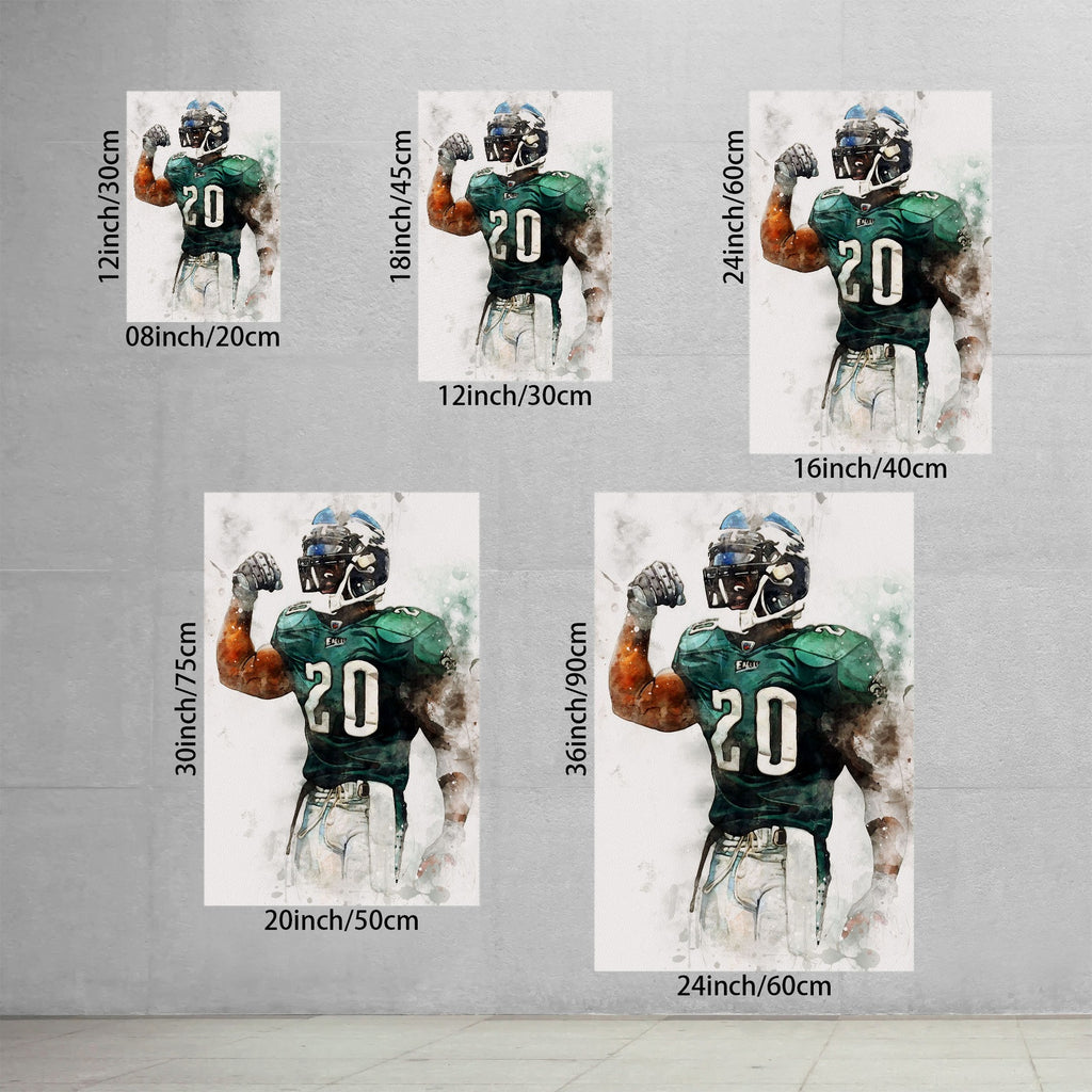 Brian Dawkins Art Poster 3 Canvas Wall Art Poster Decor Gift