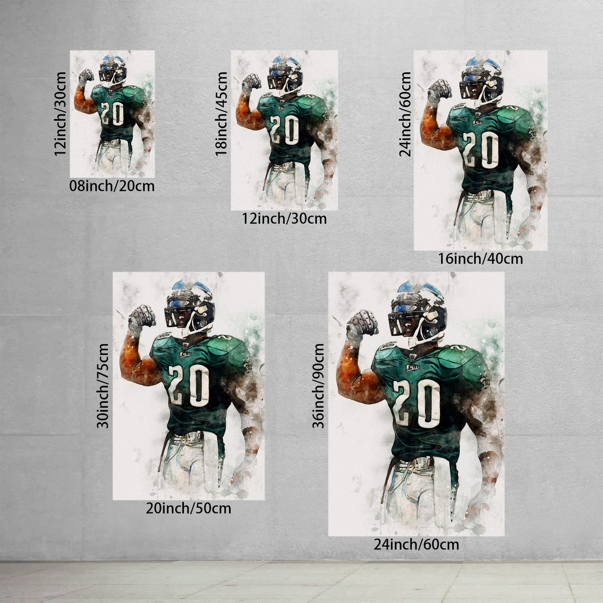 Brian Dawkins Art Poster 3 Canvas Wall Art Poster Decor Gift