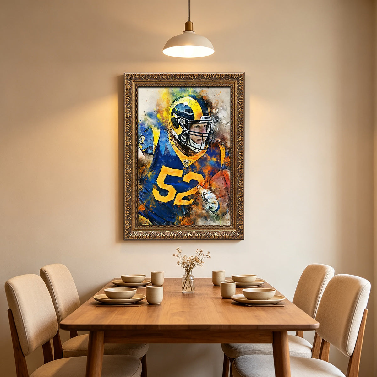 Clay Matthews Celebrity Sports Art Poster School Dining Room Decoration 1 Canvas Wall Art Poster Decor Gift