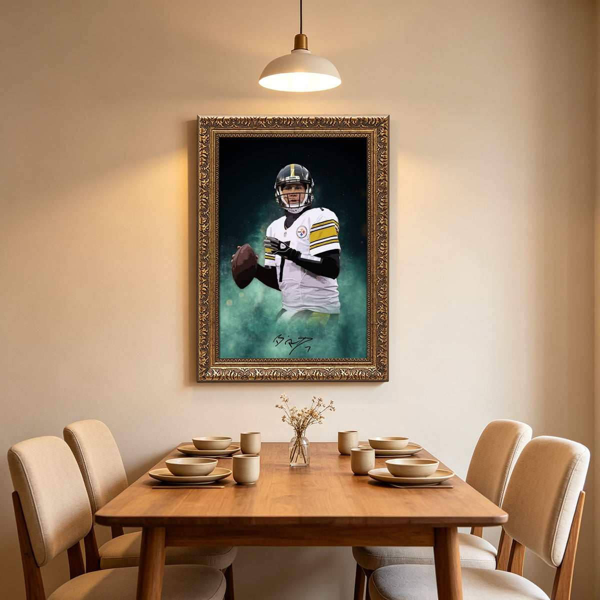 Ben Roethlisberger Celebrity Sports Art Poster School Dining Room Decoration 9 Canvas Wall Art Poster Decor Gift