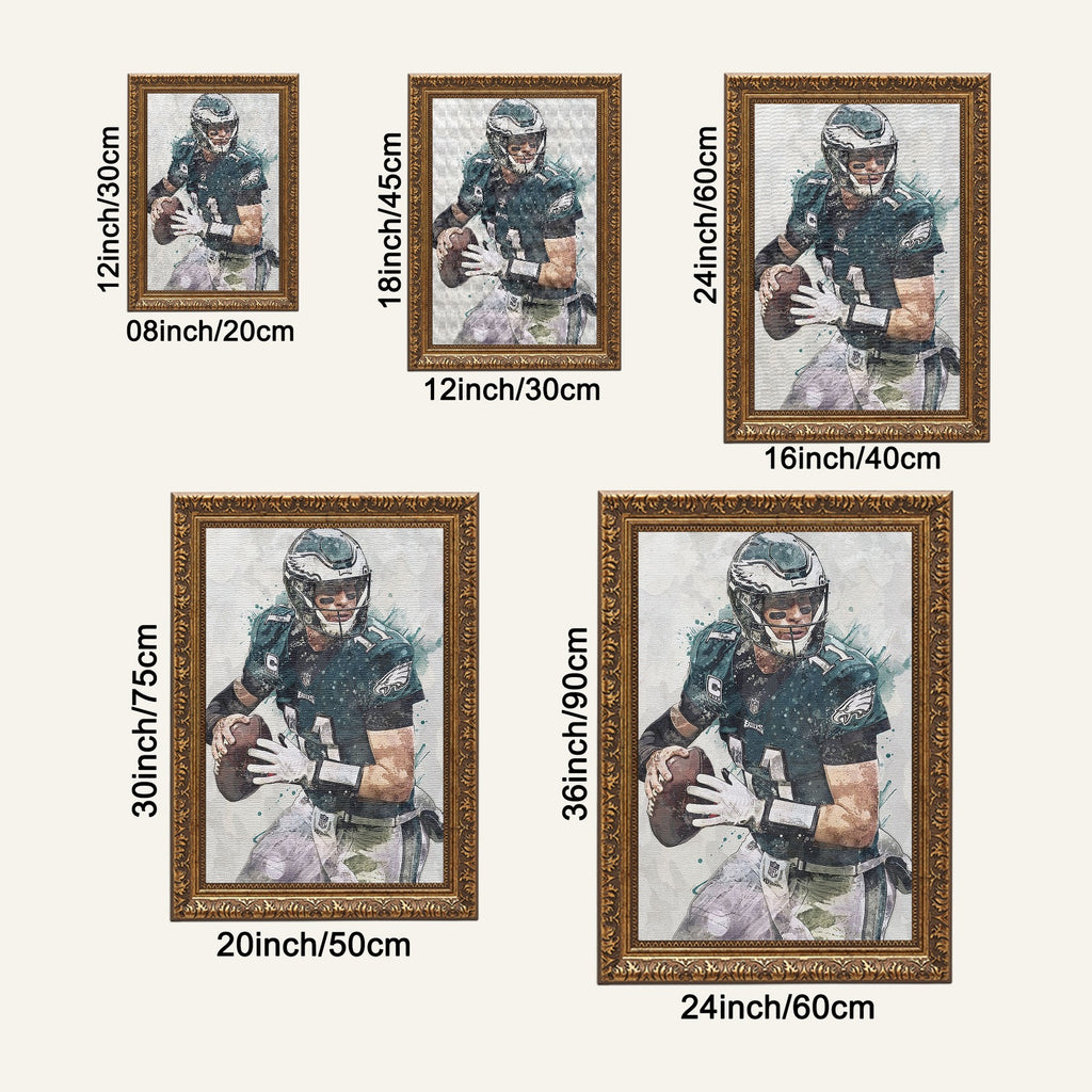 Carson Wentz Celebrity Sports Art Poster School Dining Room Decoration 8 Canvas Wall Art Poster Decor Gift