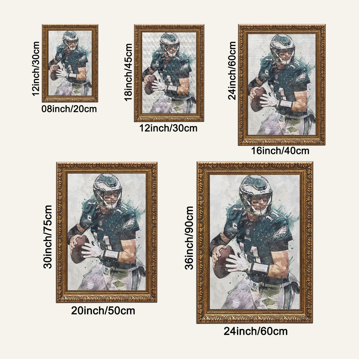 Carson Wentz Celebrity Sports Art Poster School Dining Room Decoration 8 Canvas Wall Art Poster Decor Gift