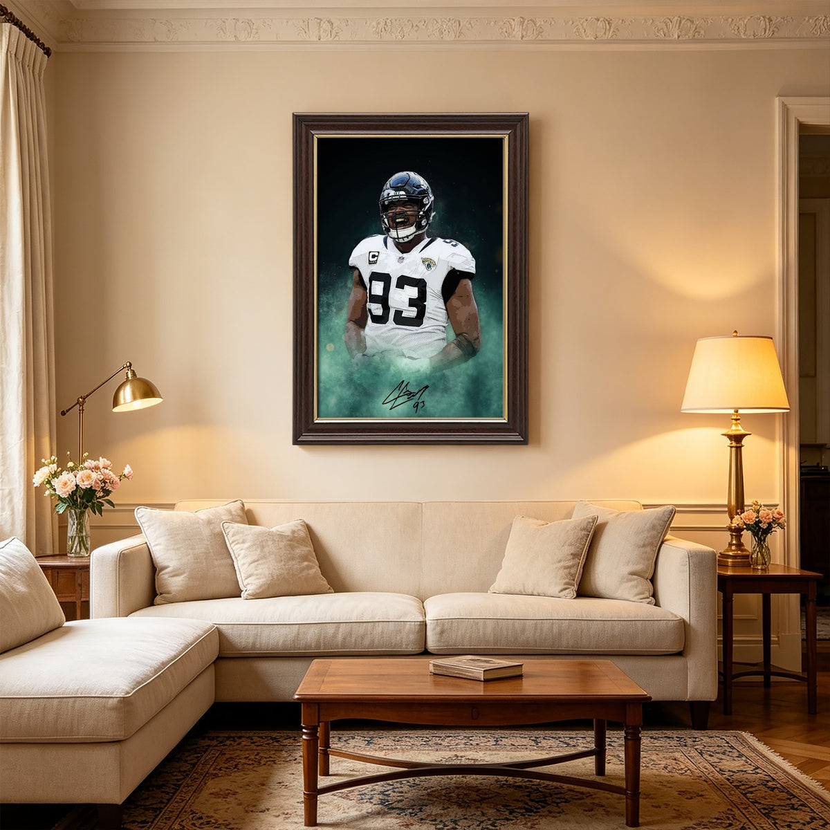 Calais Campbell Celebrity Sports Art Poster School Dining Room Decoration 7 Canvas Wall Art Poster Decor Gift