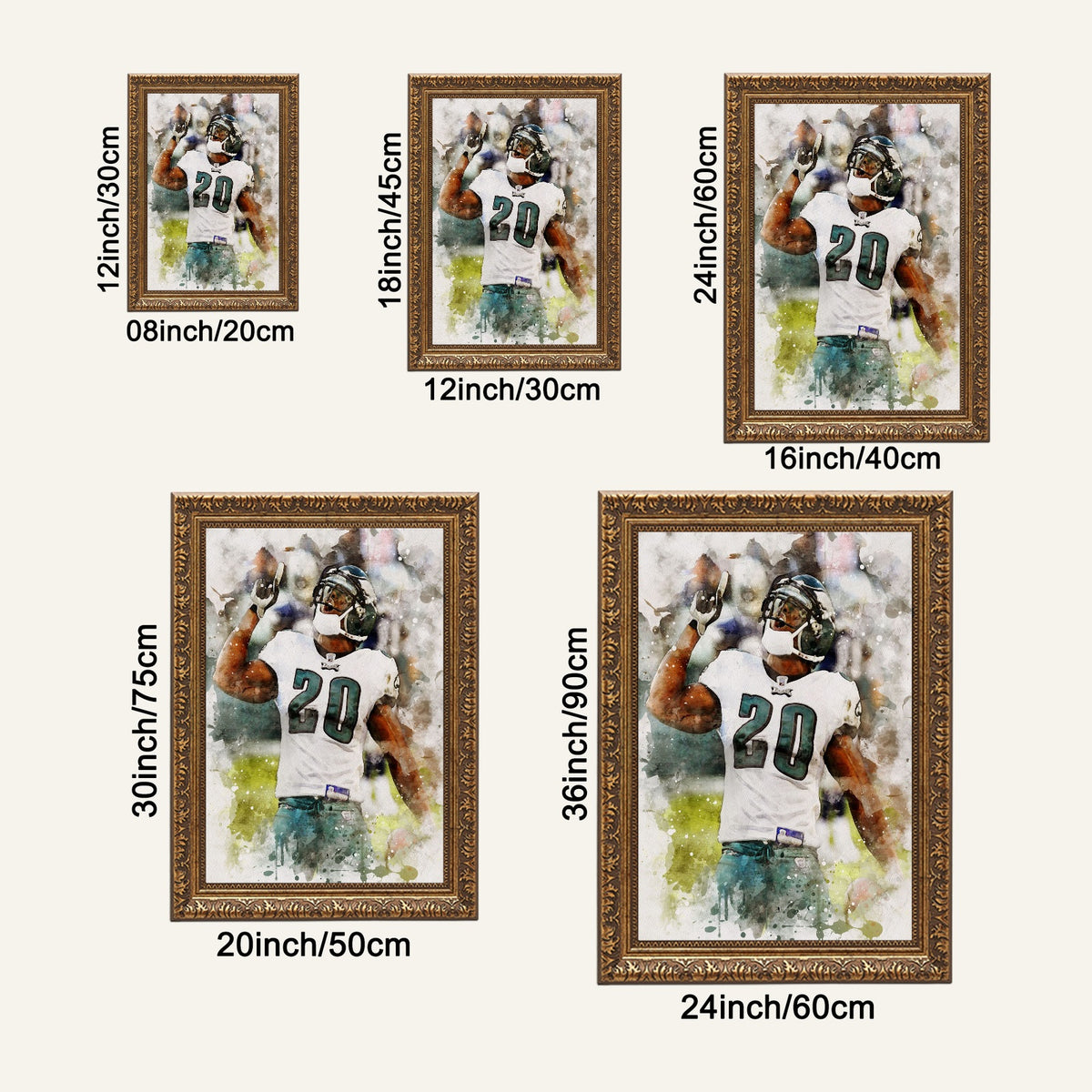 Brian Dawkins Art Poster 9 Canvas Wall Art Poster Decor Gift