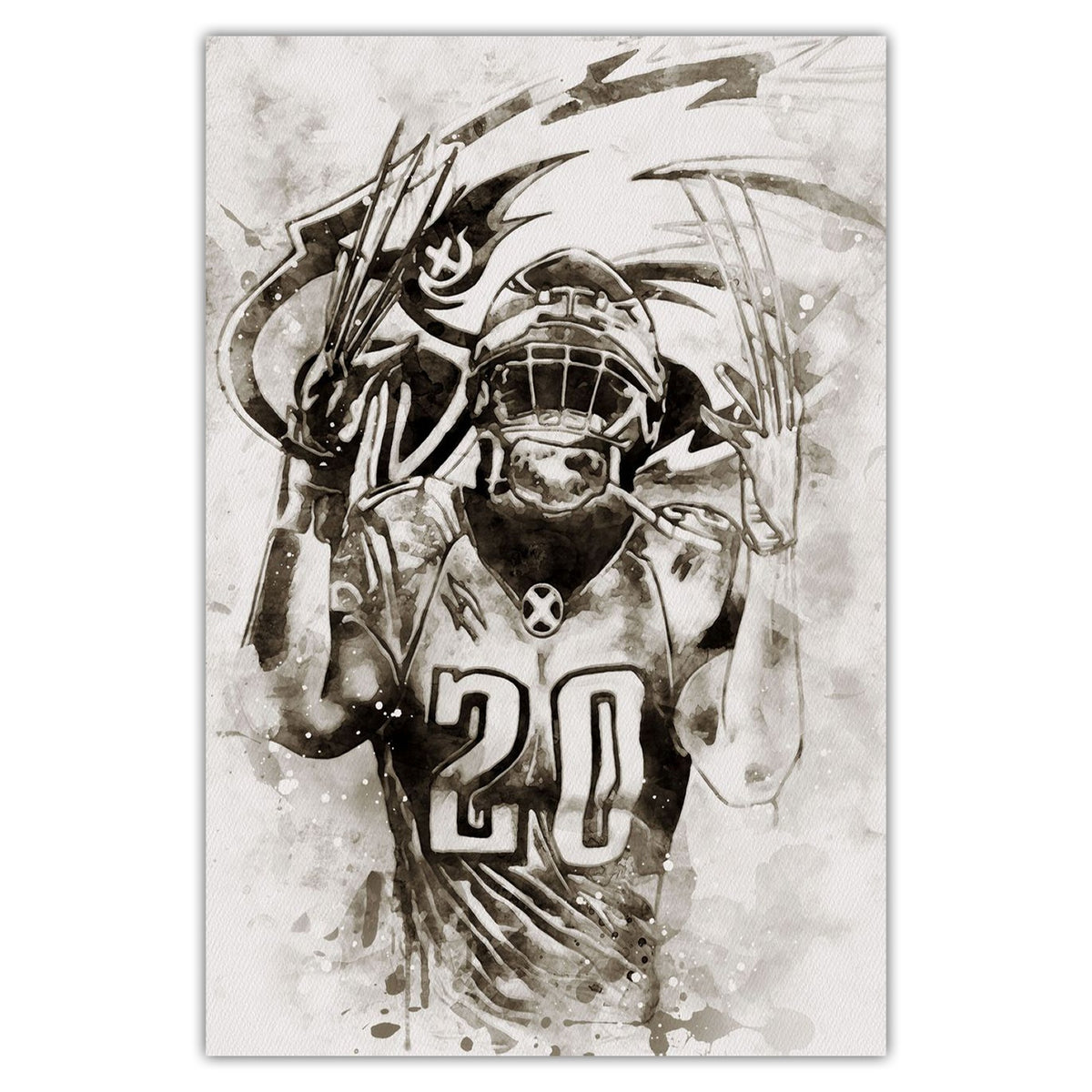 Brian Dawkins Art Poster 5 Canvas Wall Art Poster Decor Gift
