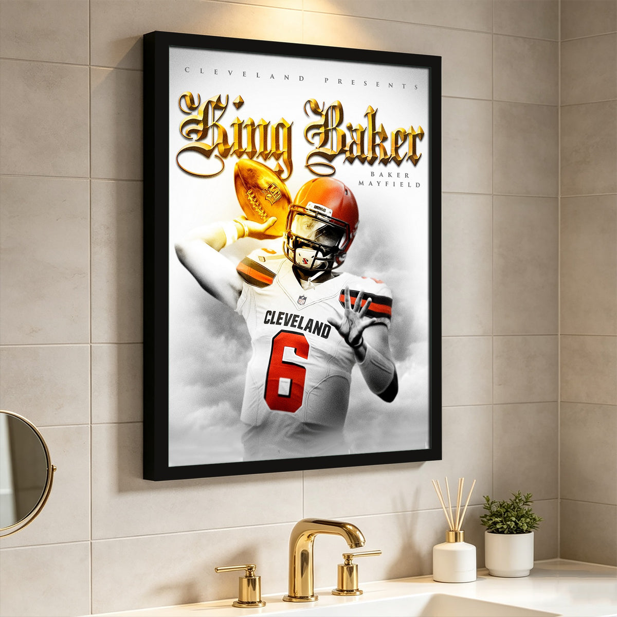 Baker Mayfield Celebrity Sports Art Poster School Dining Room Decoration 4 Canvas Wall Art Poster Decor Gift