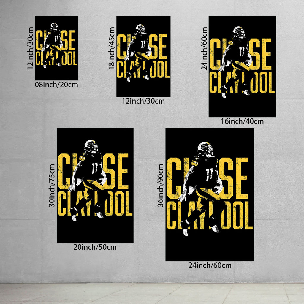 Chase Claypool Sports Celebrity Art Deco Poster 2 Canvas Wall Art Poster Decor Gift