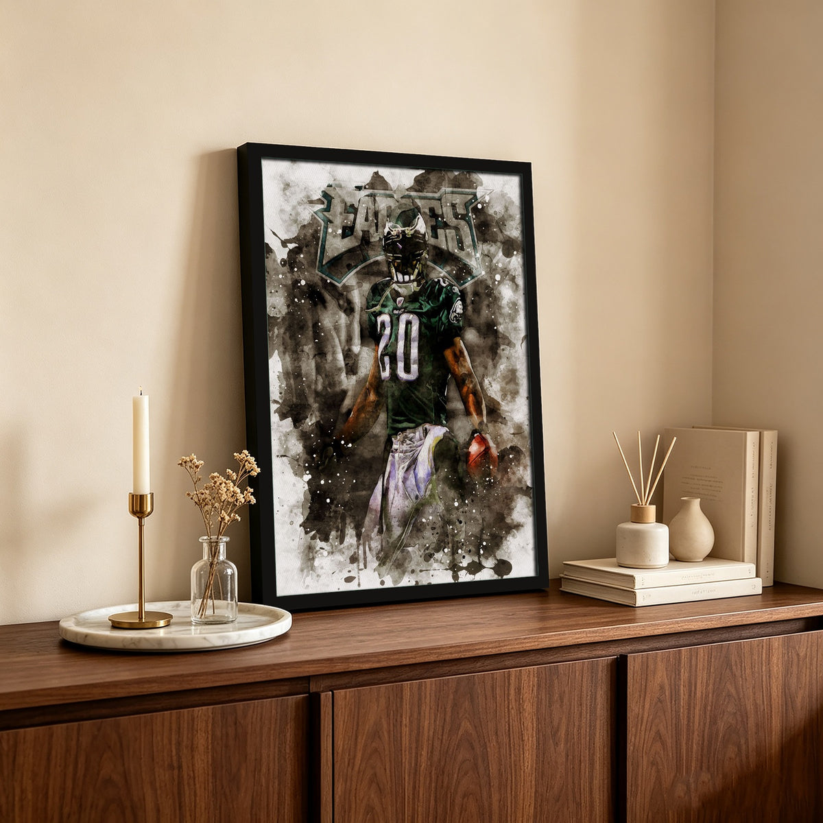 Brian Dawkins Art Poster 8 Canvas Wall Art Poster Decor Gift