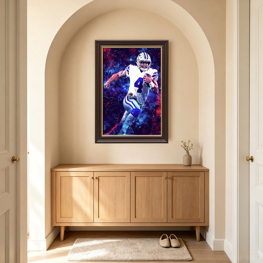Dak Prescott Sports Celebrity Art Deco Poster 1 Canvas Wall Art Poster Decor Gift