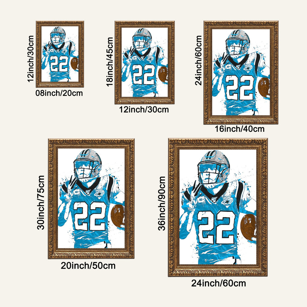 Christian McCaffrey Art Poster 1 Canvas Wall Art Poster Decor Gift