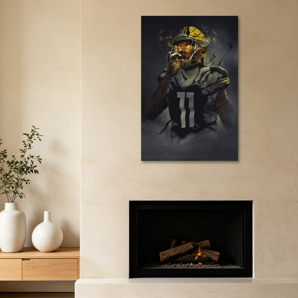 Chase Claypool Art Sports Decorative Poster School Dormitory 0 Canvas Wall Art Poster Decor Gift