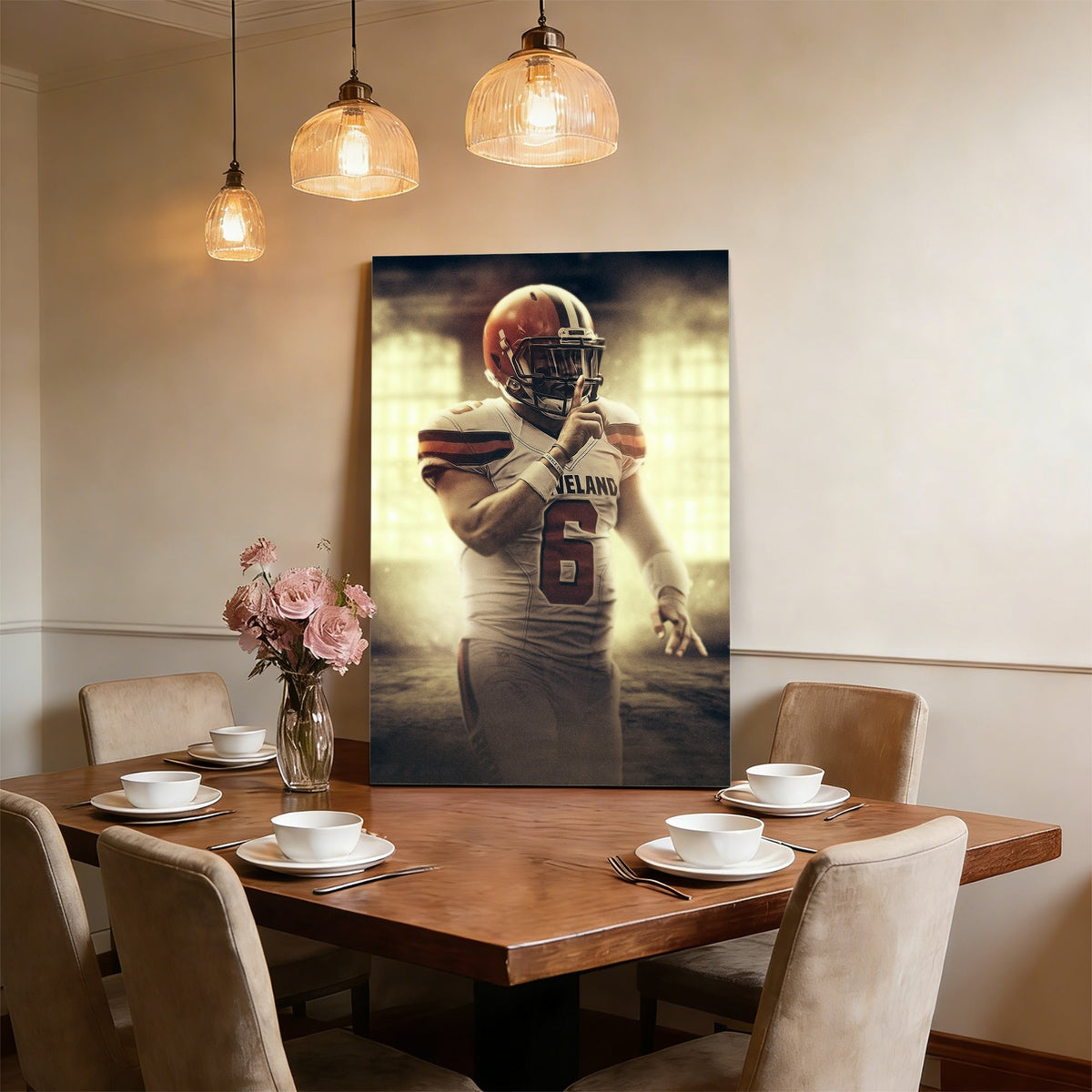 Baker Mayfield Art Sports Decorative Poster School Dormitory 2 Canvas Wall Art Poster Decor Gift