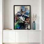 Chris Carson Celebrity Sports Art Poster School Dining Room Decoration 0 Canvas Wall Art Poster Decor Gift